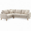 Beige 4-zits hoekbank met linker chaise longue 260 x 200 x 85 cm