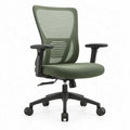 Ergonomische bureaustoel groen/zwart met verstelbare armleuningen en lendensteun, 64 x 64 x 114-124 cm