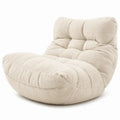 Teddy zitzakstoel met rugleuning 100 x 90 x 80 cm Crème